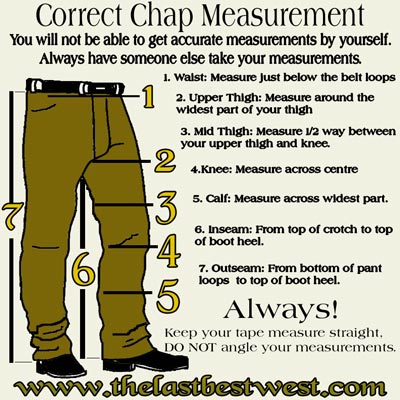 Chap Measurement Chart.